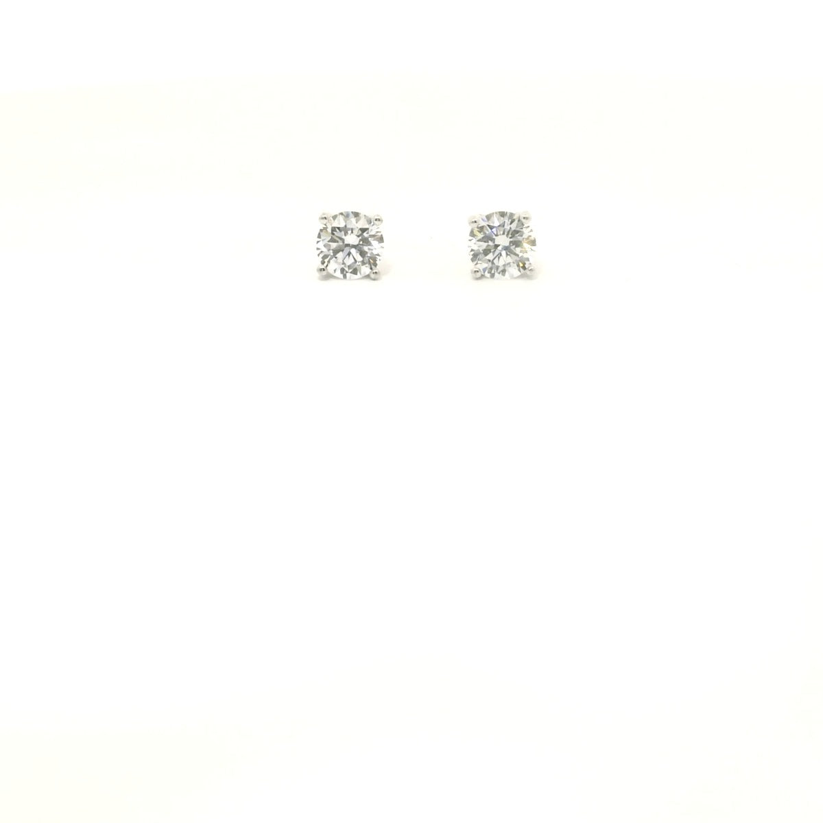 Sterling Silver with Cubic Zirconia Studs 4.8mm image 0